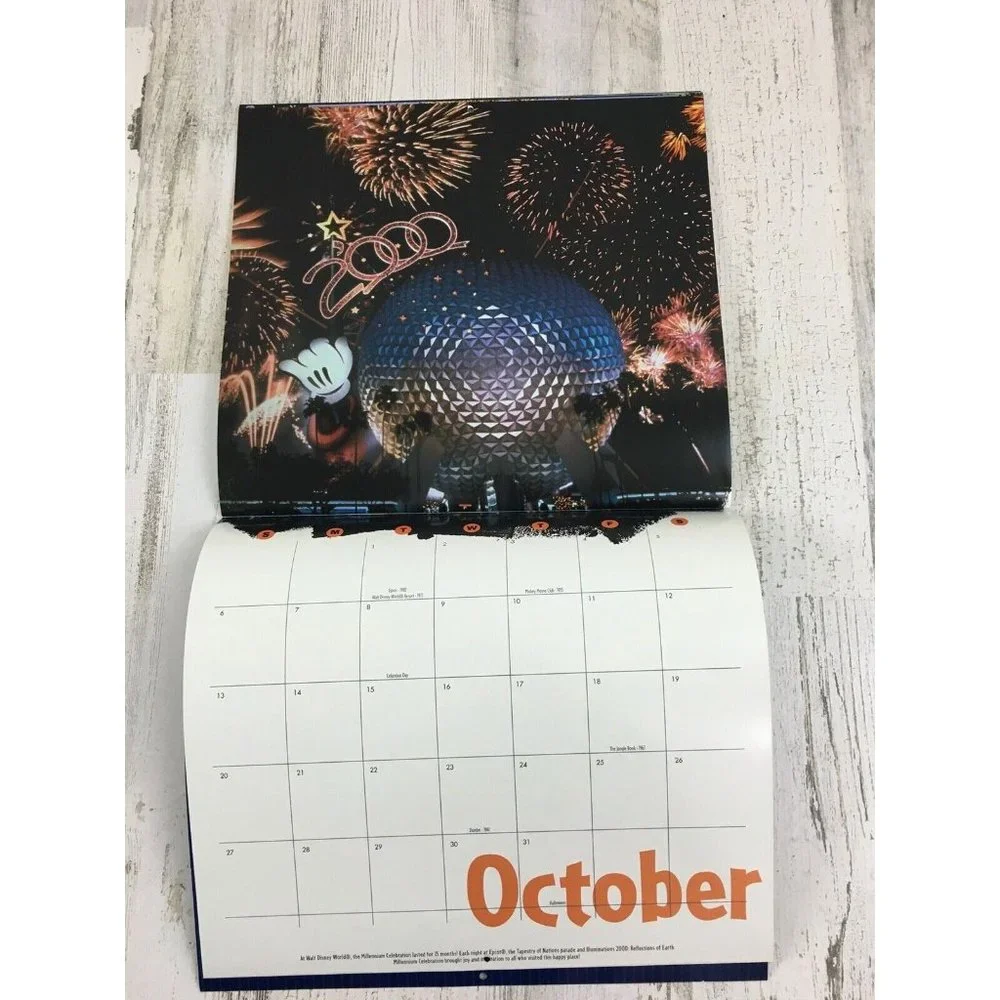 Walt Disney World 100 Years of Magic 2002 Wall Calendar Attraction Photos